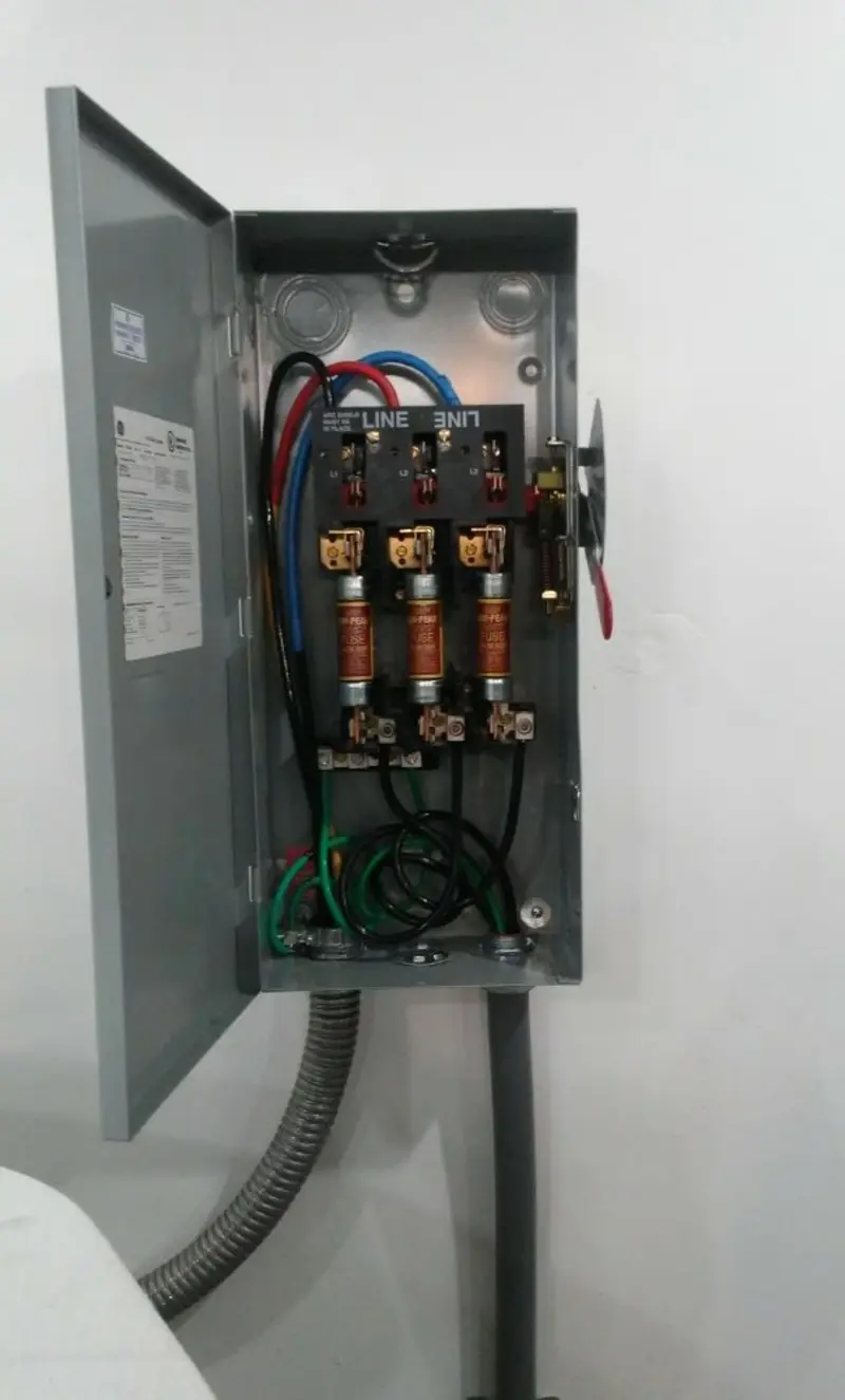 Three-phase disconnect switch installed for Electrical Wiring & Rewiring in Buffalo